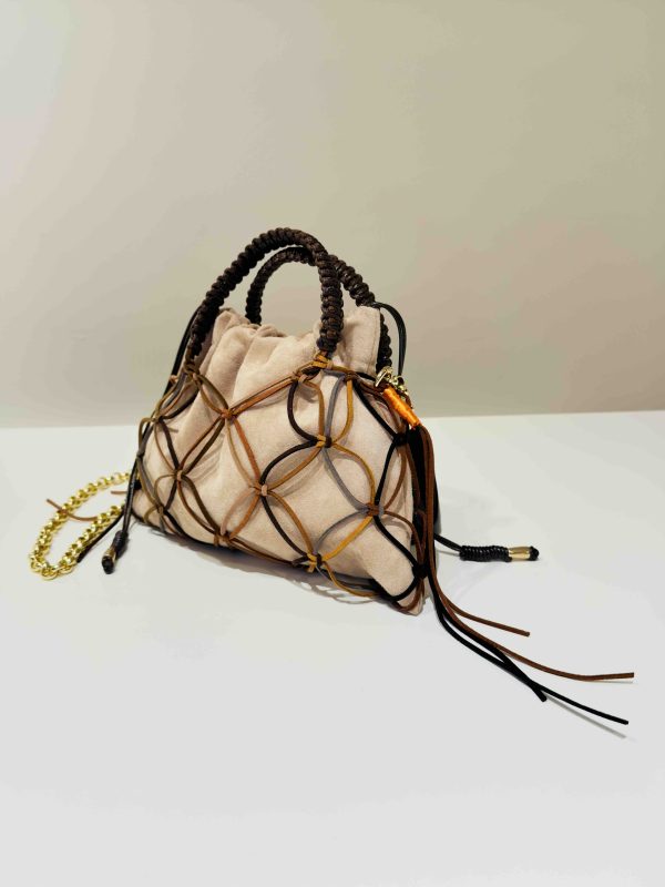 Netbag Pelle mocha mousse - immagine 3