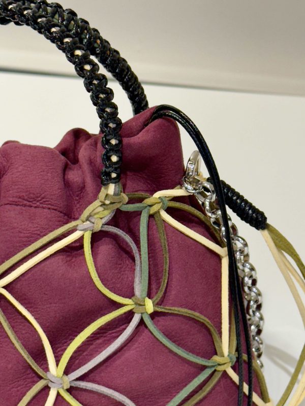 Netbag Pelle borgogna - immagine 5