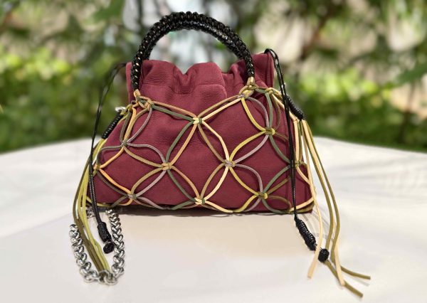 Netbag Pelle borgogna - immagine 2