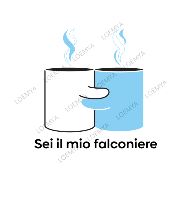 t-shirt Roma biancazzurri happymug - Sei il mio falconiere - immagine 2