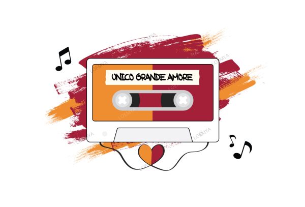 t-shirt Roma giallorossi Tape - Unico grande amore - immagine 2