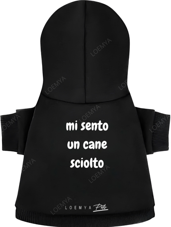 felpa pet cane sciolto