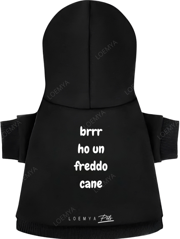 felpa pet freddo cane