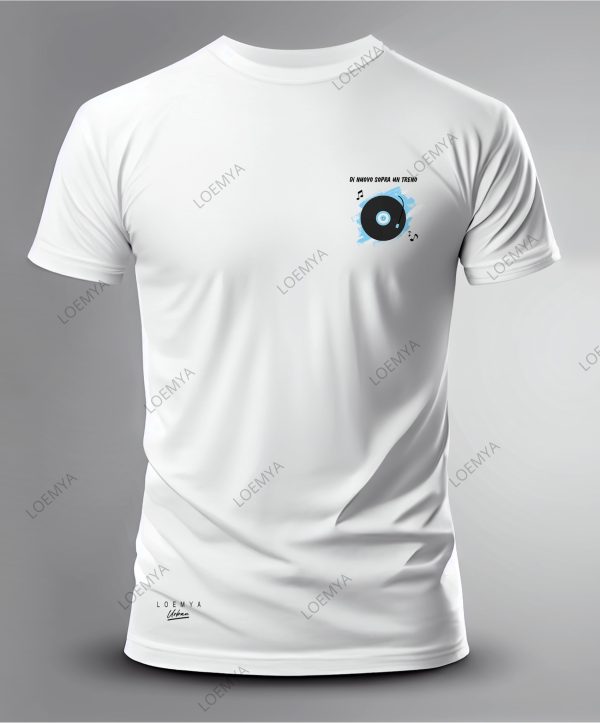 t-shirt Roma Biancazzurri Vinile - Sopra un treno