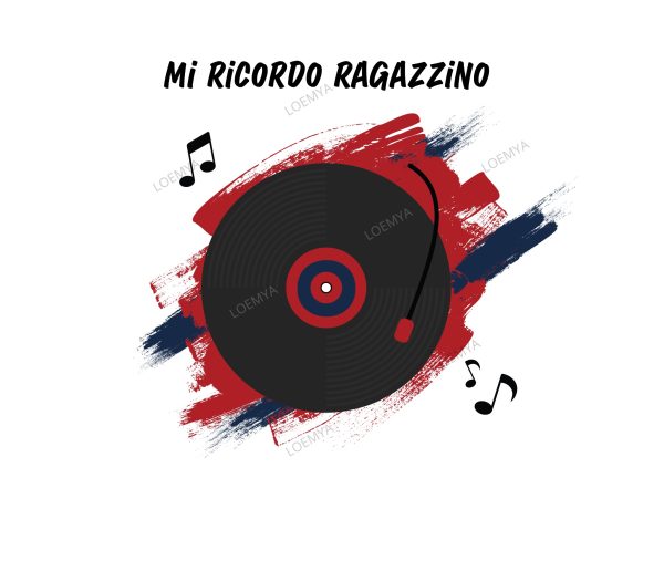 t-shirt Cagliari vinile - Mi ricordo ragazzino - immagine 2
