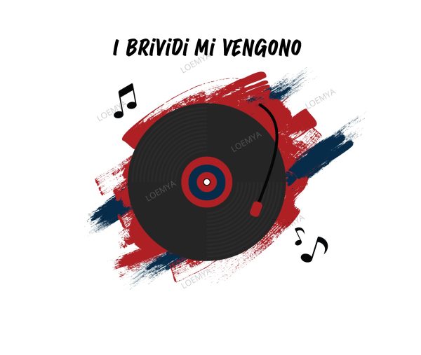 t-shirt Genova rossoblu vinile - I brividi mi vengono - immagine 4