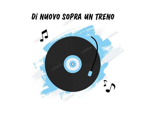 t-shirt Roma Biancazzurri Vinile - Sopra un treno - immagine 2