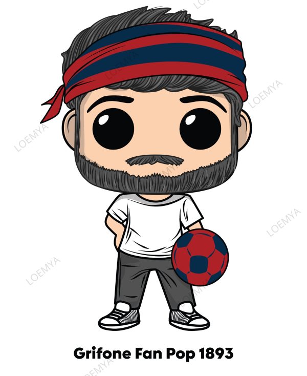 t-shirt Genova rossoblu Fan Pop - immagine 3