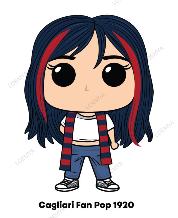 t-shirt Genova rossoblu Fan Pop - immagine 4