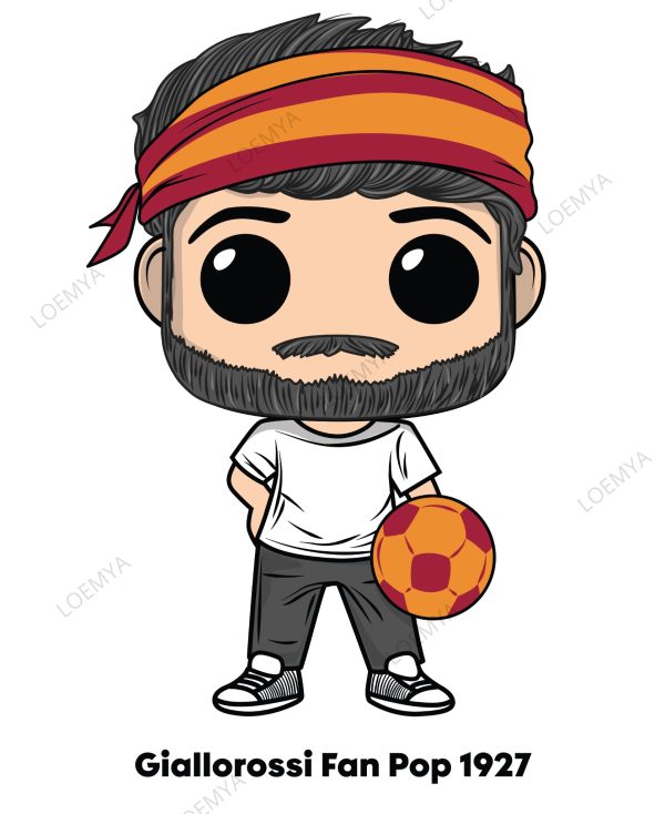 t-shirt Roma giallorossi Fan Pop - immagine 3