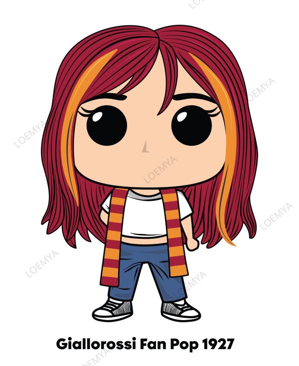 t-shirt Roma giallorossi Fan Pop - immagine 4