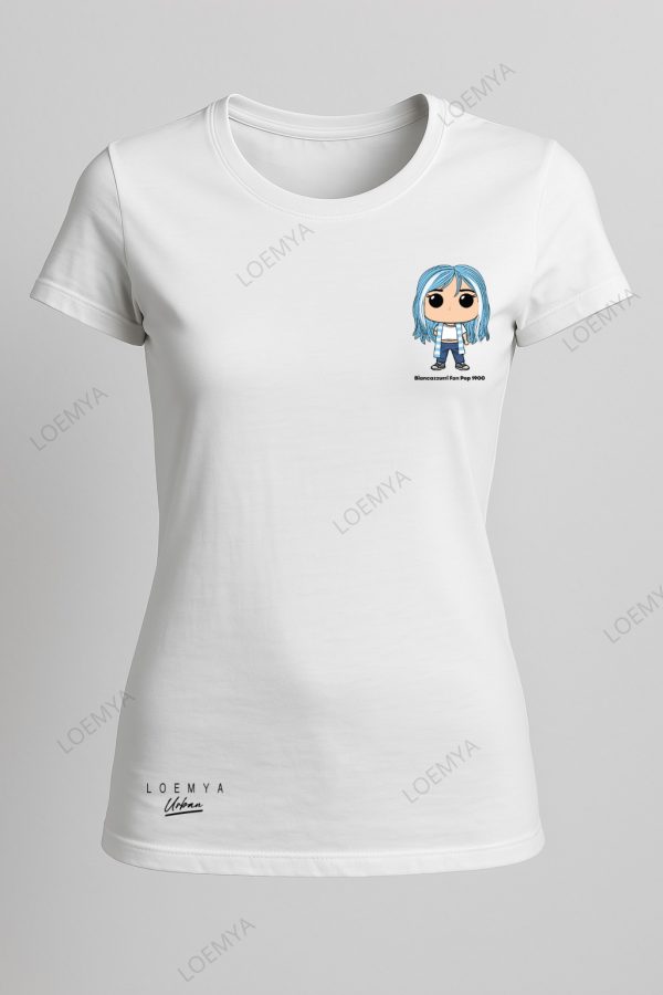 t-shirt Roma biancazzurri Fan Pop - immagine 5