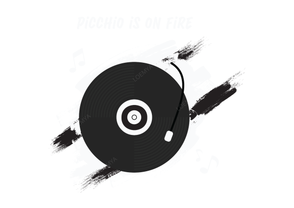 t-shirt Ascoli vinile - Picchio is on fire - immagine 2