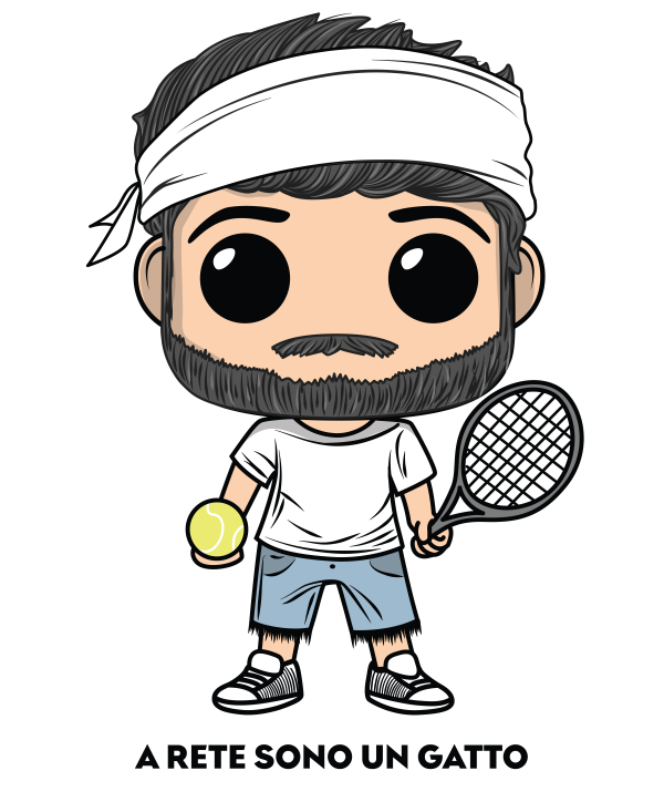 t-shirt Tennis Gatto - immagine 4