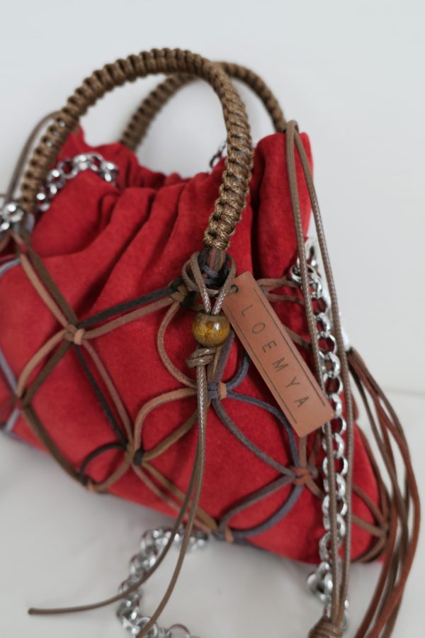 Netbag pelle amaranto - immagine 3