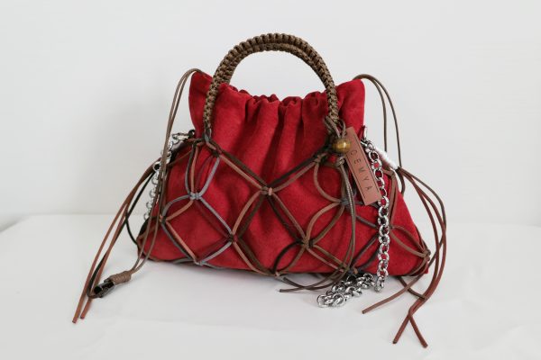 Netbag pelle amaranto